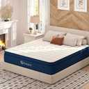 SUAYEA King Size Mattress, 12 Inch King Mattress in a Box, Medium Firm Pocket Spring and Gel Memory Foam for Superior Comfort, Pressure Relief, Strong Edge Support