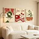 Pormipone Vintage Music Wall Art Set of 3 Framed Canvas Prints 16x24 Inch