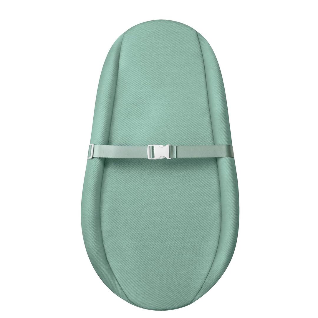 Contoured Changing Pad with Soft & Washable Cover, Waterproof Lining Foam Baby Changing Table Pads for Dresser Top, Secure with Security Strap and Two High Curved Sides, 3216, Sage Green