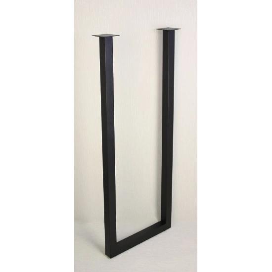 Modern Matte Black Metal U-Shape Table Base Frame / Furniture Legs