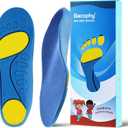 Bacophy Kids Orthotic Arch Support Shoe Insoles, Children Pu Cushioning Inserts, Shock Absorption Velvet Surfaces Deep Heel Cup Inner Sole for Flat Feet, Plantar Fasciitis, Feet Heel Pain Relief Blue (2.5-4.5 M US Little kids)