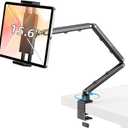 Urmust Tablet Stand for Desk, Adjustable iPad Holder for Bed, 360° Rotation, Sturdy Aluminum Tablet Arm Mount for 4.7"-15.6" iPad Pro/Air/Mini, iPhone, Galaxy Tab, for Kitchen, Work, Video Call