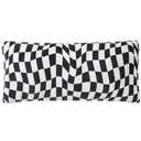 Urban Lifestyle Black and White Checkered Body Pillow,20”x48” Long Plush Cushion for Bed, Couch, or Dorm,Soft Decorative Pillow for Teens and Kids