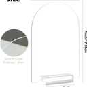 10 Pack 5x7 Inch Clear Arch Acrylic Sign with Stands, Clear Blank Sheets Table Signs with Holder, Arched Round Top Acrylic Sheet, DIY for Wedding Table Number Menu Sign Bar List