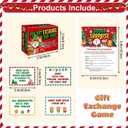 2 x Christmas Exchange Game, Christmas Games Cards With Box, White Elephant Gift Exchange Cards Holiday Present, Christmas Games for A Group Family Coworker Xmas Party Supplies