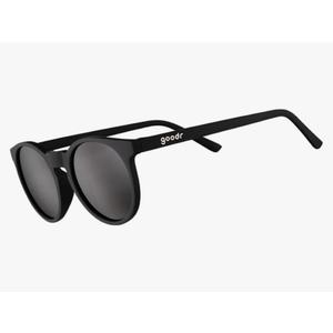 goodr It's Not Black It's Obsidian Polarized Round Sunglasses for Men & Women, Small Sized (Circle G), Black Solid Frames with Black Mirrored Reflective Lens, UV400 Protection, No Slip, No Bounce