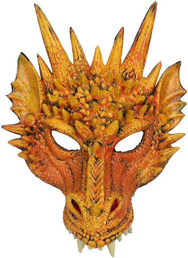 Himine Cosplay Mask Dragon's Head Mask for Festival Party Halloween (Yellow1)
