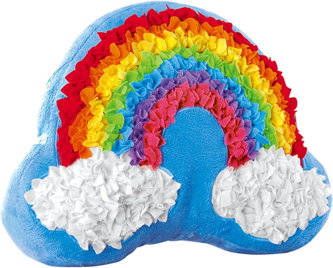 DBlosp Plush Craft Rainbow Pillow, Fabric by Number Art & Crafts, No Sewing, Making Your Own DIY Rainbow Pillow, Kids Project, Learning Fun, Ages 5+