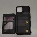 Vinich for iPhone 13 Wallet Case with Card Holder, RFID Blocking Credit Slots Kickstand Shockproof Phone Cover Fit for iPhone 13 6.1" Black