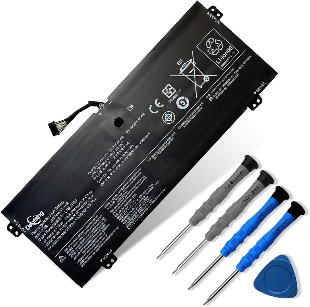 L16L4PB1 L16C4PB1 Laptop Battery Compatible with Lenovo Yoga 720-13IKB 730-13IKB 730-13IWL Series Notebook L16M4PB1 2ICP4/43/110-2 5B10M52738 5B10M52739 5B10M52740 5B10Q38237 7.72V 48Wh