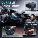 YUHENG Car Phone Holder for Dashboard, Bendable Aluminum Arm Phone Mount with One-Button Release Clamp, Dual 360 Adjustable Anti-Shake Holder, Adhesive Car Mount for iPhone 17 Pro Max Samsung Android