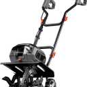 Cordless Garden Tiller Cultivator Compatible with Dewalt 20v Max Battery (Tool Bare) 14.2'' Width 8.7'' Depth 16 Steel Tines, 40V Electric Rototiller Brushless Foldable with Adjustable Wheels