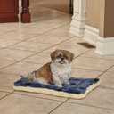 MidWest Homes for Pets XS QuietTime Reversible Paw Print Pet Bed, Soft Faux Fur & Fleece 22-Inch Crate Mat for Small Dogs & Cats, Machine Washable, Blue and Cream - Pack of 6