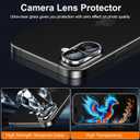 Esanik 2+2 Pack for iPhone 17 Matte Glass Screen Protector Auto-alignment Anti-Glare & Anti-Fingerprint,Anti-Reflection,Bubble Free, Smooth as Silk, 9H Glass Screen Cover