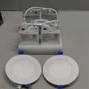 Meconard 4 Pack 4 Inch LED Recessed Ceiling Light with Junction Box, 3000K/4000K/5000K Selectable, 9W=75W 750LM, Dimmable Canless Downlights, ETL and Energy Star Listed