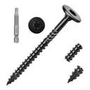 30 PCS #14 x 3 Inch Lag Screws Structural Wood Screws 3 inch, Black Coated Rust Resistant Heavy Duty Construction Screw Star Drive with Bit