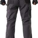 Men's Tactical Cargo Pants, Ripstop Outdoor Lightweight Hiking Work Fishing Pant Multi Pocket Outdoor Apparel (Black, L)