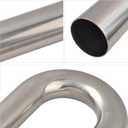 3.5 Inch 180 Degree DIY Custom Mandrel Exhaust Pipe Tube Pipe, T304 Stainless Steel, Universal Fit, 29 Inch End to End Length, 3.5'' OD Mandrel Bend Pipe