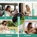 Portable Breast Milk Cooler Bottle, 2-in-1 Detachable Travel Breastmilk Chiller, 2 Copper-Plated Liner Breastmilk Storage for 36H, 360° Total Cooling Milk Chiller Bottle with 2 Bottles-22oz