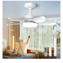 25 Inch White Ceiling Fan with Light and Remote, Modern Ceiling Fan, 6 Speed, Reversible, 3000k-6500k Dimmable LED, Quiet DC Motor for Indoor Outdoor