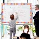 2 x 32.8Ft Groovy Happy Face Bulletin Board Border Colorful Smile Face Die Cut Trim Border Roll for Back to School Classroom Chalkboard Wall Decor