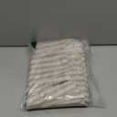 jinchan Striped Linen Kitchen Curtains 24 Inches Tier Curtains Farmhouse Modern Cafe Style Small Window Treatments Airy Light Filtering Rod Pocket for Living Room Bathroom 2 Panels Taupe Grey