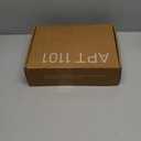 APT 1101 Glass Square Spice Jars with Labels, 4oz Glass Jars with Bamboo Lids, Spice Bottles, Seasoning Organizer, 12 Pack (White)