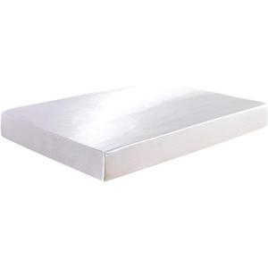 1 Piece Satin Fitted Sheet Only Classic Luxury Silky Soft Bed Sheets Solid Color (Queen, White)