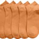 SERISIMPLE Women Viscose Bamboo Ankle Socks Low Cut Thin Sock Lightweight Pastal Color Soft Sock 5 Pairs