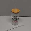 Christmas Grandma Gifts For Grandma Mom Lola Great Lola Glass Coffee Cup With Lid And Straws 14oz - Christmas Glass Cup gifts For Grandmother