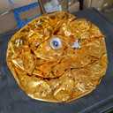Gold 4PCS Inflatable Mirror Ball Set Reusable Large Event Decoration Balloon PVC Balloon For Party, Wedding, Decor (contain 0.5m/0.8m/1.2m/1.5m/600W Electric Pump)