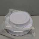 U-QE 60PCS White Plastic Plates - Fancy Beaded Plates Disposable Heavy Duty - Premium Hard Plastic Plates for Party, Wedding & Birthday Including 30 Dinner Plates 10" & 30 Dessert Plates 7"