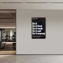Do It Anyway Motivational Metal Wall Art Consistency Quote Vintage Tin Sign for Home Gym Decor, Workout Room, Fitness Studio and Office,12x8 Inch Inspirational Gift for Men Women