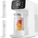 Reverse Osmosis Water Filter Countertop, 5 Stage Ro Water Filtration System with Remineralization Glass Pitcher, 4:1 Pure to Drain, TDS Real-Time Displaying, 4L Capacity Tank for Home Office