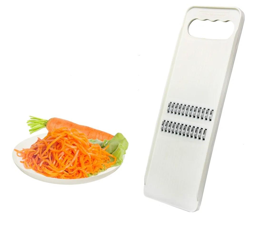 KOREAN CARROT GRATER SALAD White - GRATER SLICER - Chopper Vegetable - Knife Korean Carrot - Slicer Kitchen Food - Slicer Carrot - Mandoline Slicer for Kitchen - Slicer GRATER KOREAN