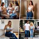 JASGOOD Crop Top Tuck Waist Band for T-Shirts Adjustable Sweater Tuck Band Belt Elastic Belts for Women 2 Pack