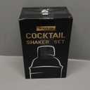 Cocktail Shaker Set, 18/8 Food-Grade Stainless Steel Mixology Bartender Kit 10-Piece Bar Tools with Stylish Bamboo Stand - Rust-Proof & Dishwasher Safe - Professional Martini Shaker Gift for Men, Dad