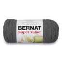 Bernat Super Value Yarn, 7 oz, Gauge 4 Medium Worsted, True Grey