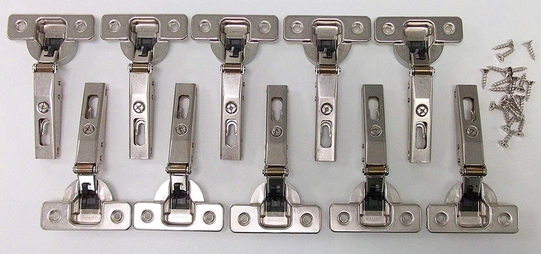 Salice 1/2" Overlay 105 Degree Soft Close Hinges, Pack of 10, Modern/Contemporary Style