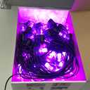 Outdoor String Lights 100FT (2×50FT), Patio Lights with 40 Dimmable RGBW LED Bulbs, IP66 Waterproof & Shatterproof, APP & Remote Control, 24V Adapter, Color Changing Lights for Backyard Decor