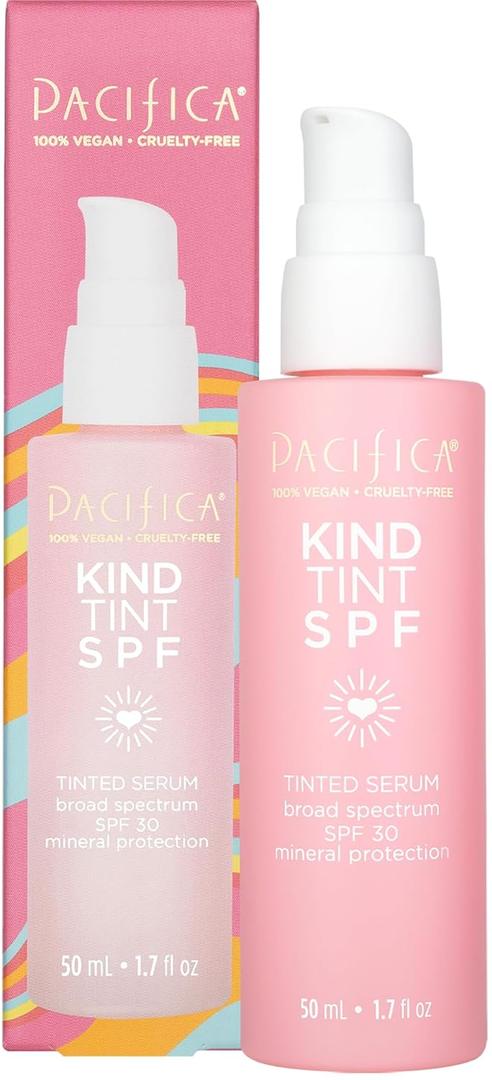 Pacifica Kind Tint SPF 30 Vegan Collagen Primer  Tinted Mineral Sunscreen & Makeup Primer, Broad Spectrum UVA/UVB Protection, Hydrates & Primes, Vegan