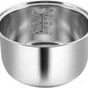 Stainless Steel Inner Pot Compatible with Zojirushi Rice Cooker NS-TSC10, 5.5-Cup (Uncooked), Dishwasher Safe