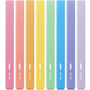 Mr. Pen Aesthetic Highlighters, 8 pcs, Chisel Tip, Assorted Colors, No Bleed Bible Highlighters