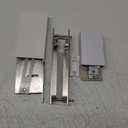 Pocket Door Locks, Edge pulls, Hidden Handles, Pocket Door Hardware, Sliding Door Locks, Sliding Door Hardware, for Doors 1 3/8" to 2 2/8" Thick (Silver, Privacy Type)