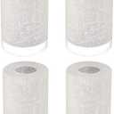 4 Pack White Linen Frosted Glass Lamp Shade Covers, 5.9in Height, 3.9in Diameter, 1.65in Fitter, Cylinder Light Fixture Lampshade, Glass Shade Replacement Globe for Chandelier Wall Sconce