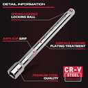 4-Piece 3/8" Drive Socket Extension Bar Set, Professional Socket Extension Set Include 3, 6, and 10 Inch Extensions and 3/8 Inch drive Universal Joint Sockets, Premium Cr-V Steel Construction