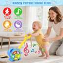 Baby Toy for 6 12 18 Months, Musical Toys for Infant 6 7 8 9 10 11 12 Months, Christmas Birthday Gifts for Toddler, Early Learning Educational Toy with Light Sound for Kids 1 2 3 Year Old Boys Girls