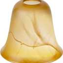 Cracks Amber Glass Shade, Lighting Fixture Accessory Lampshade Glass Replacement with 1-5/8-inch Opening Fitter
