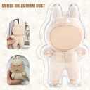 2 x Protective Case, High Clear Case Cover for 17cm Doll, Acrylic Display Box with Keychains (Doll Not Include) (Stand)