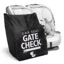 J.L. Childress Gate Check Travel Bag for Car Seats - Car Seat Travel Bag for Airplane, Fits All Baby & Infant Carriers, Airport Accessories for Gate Check, Flying Essentials, AirTag Compatible - Black